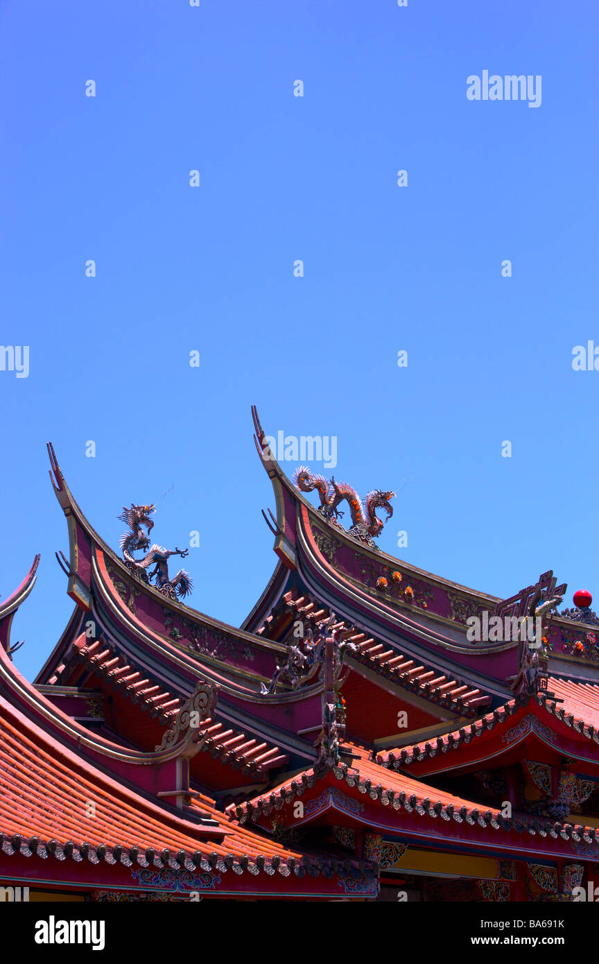 Rooftops of classic Chinese architecture against blue sky Stock Photo ...