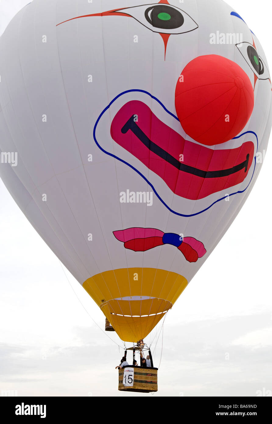 Hot air clown balloon Stock Photo