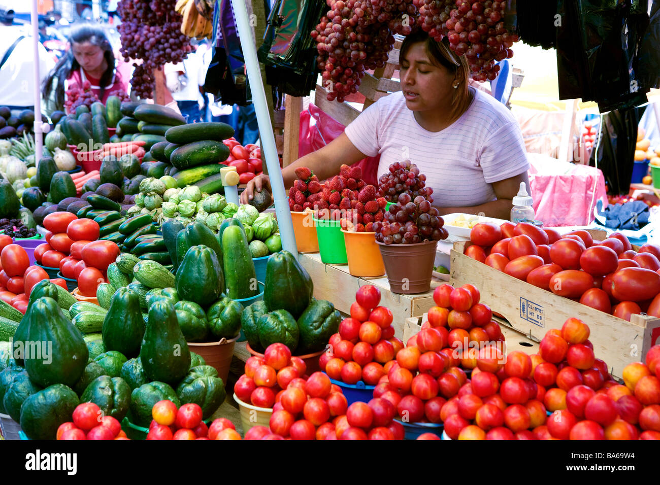 Mexico, state of Chiapas, San Cristobal de Las Casas, Indian market Stock Photo