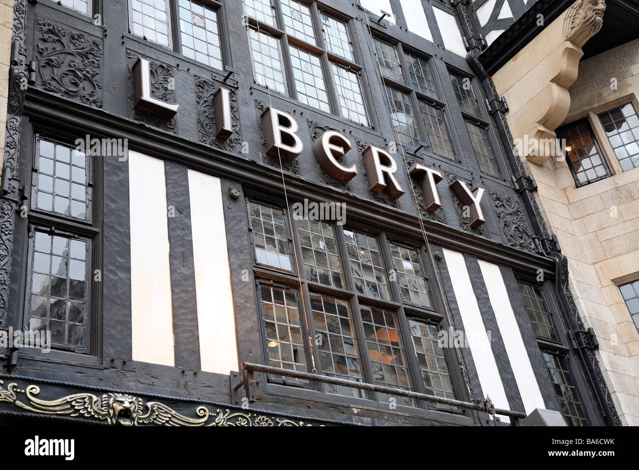 Liberty department store mock tudor entrance, Great Marlborough Street, London, England, UK. Stock Photo