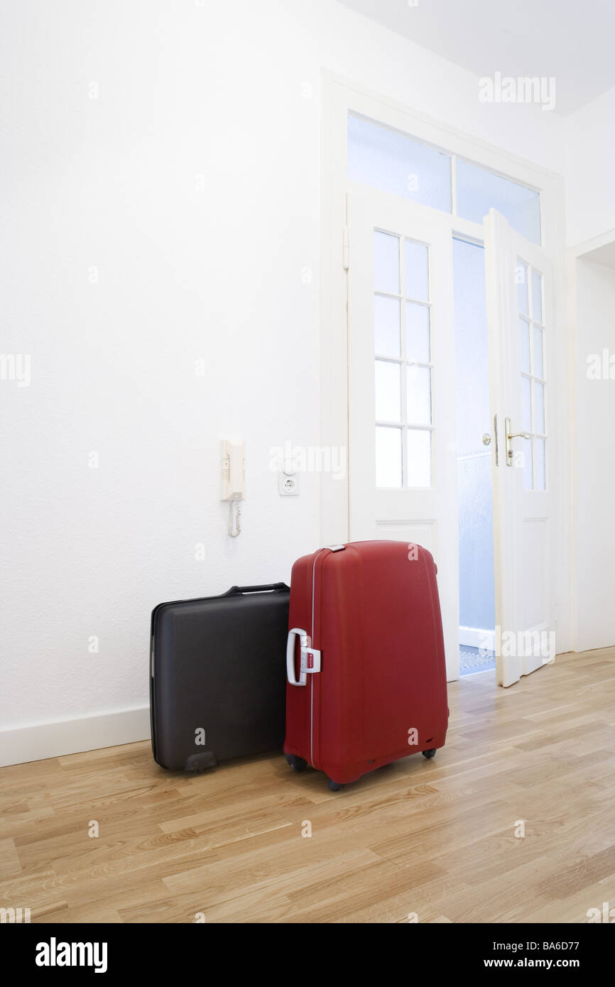 Rooms empty suitcases apartment leaves tripsuitcases peel