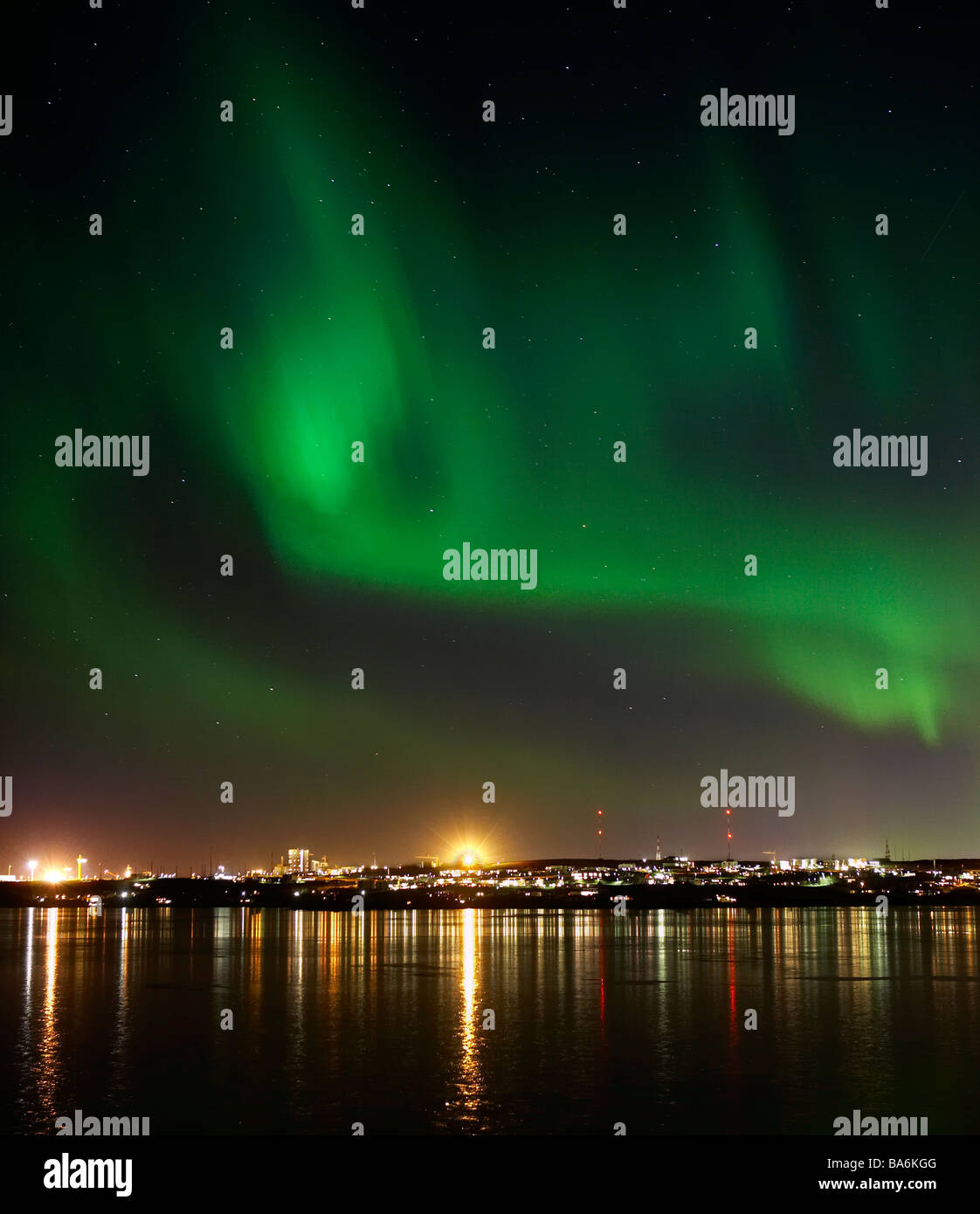 Aurora Borealis or Northern Lights, Reykjavik, Iceland Stock Photo - Alamy