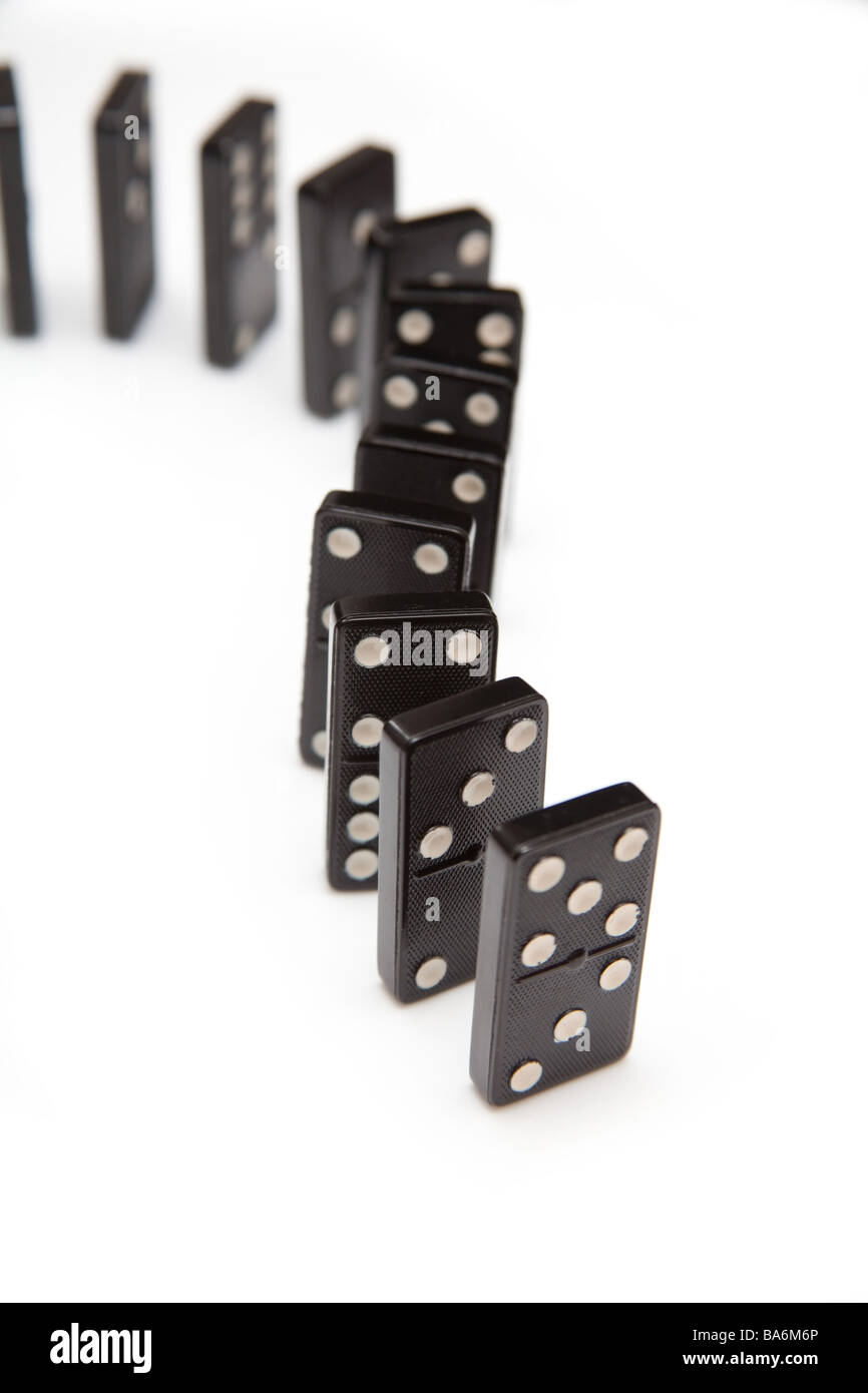Domino s isolated on a white studio background Stock Photo