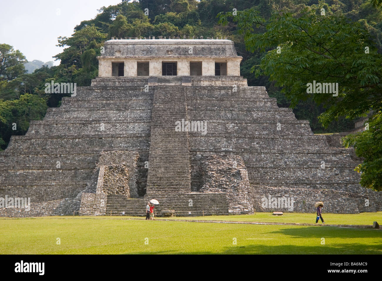 Palenque Temple of the Inscriptions, Tomb of Pacal Stock Photo