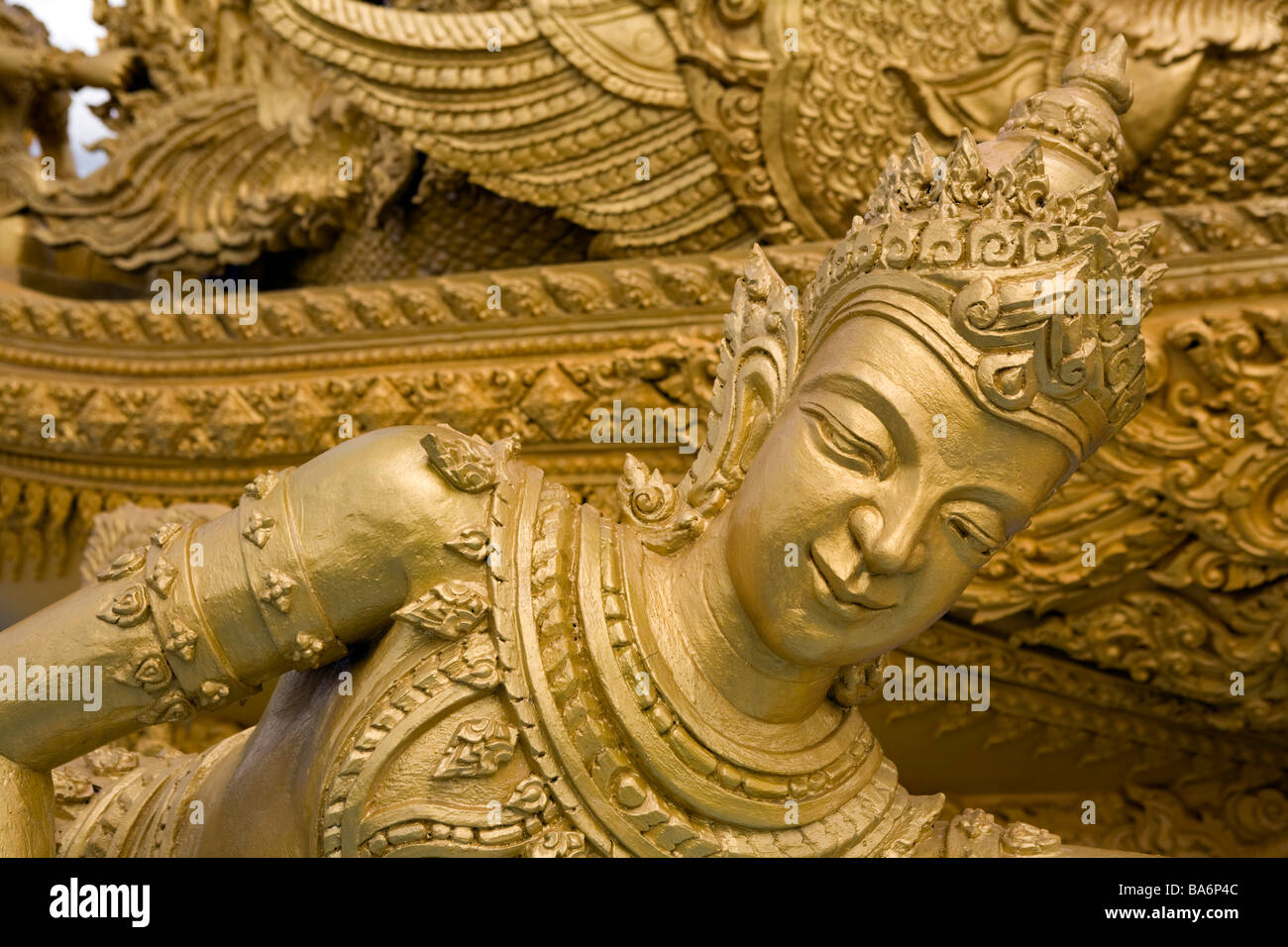 Candle Sculpture of honor to His Majesty the King-Thung Si Muang Park Giant Candle or Merit Sculpture, Ubon Ratchathani Thailand Stock Photo