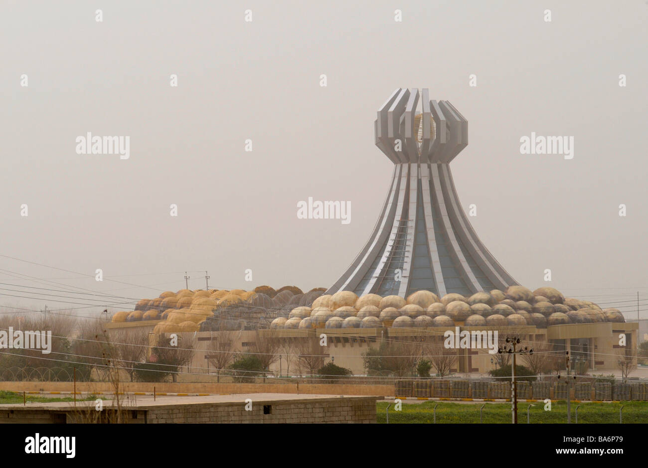 A monument commemorating the 1988 chemical gas attack on Halabja by Saddam Hussein's military. Photo taken in Halabja, Iraq. Stock Photo