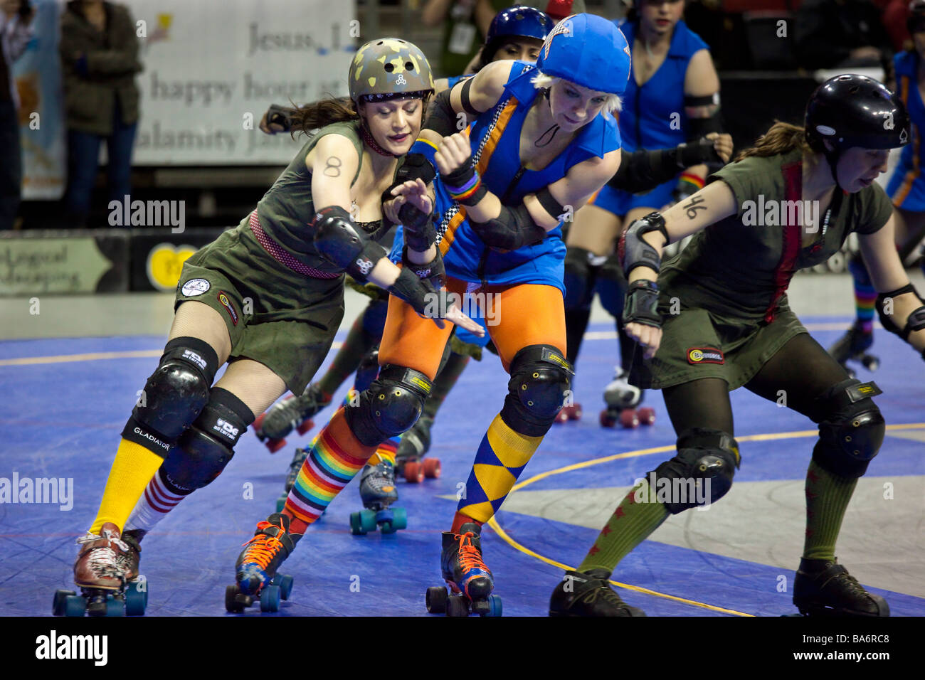 Roller Derby Rat City Rollergirls Stock Photo Alamy
