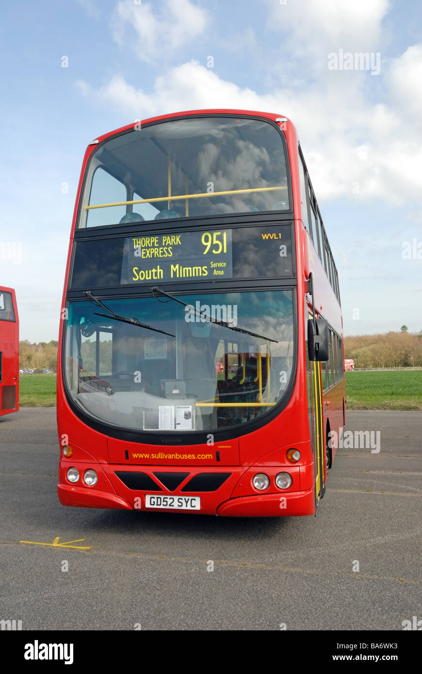 Front view of GD52 SYC WVL1 Volvo B7TL at the Cobham Bus Museum Annual Spring Bus Coach gathering at Wisley Airfield Surrey 5th Stock Photo
