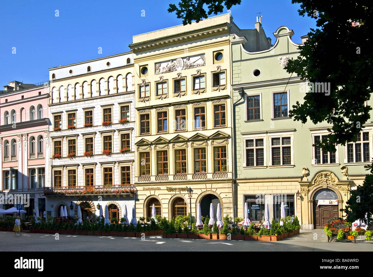 Wierzynek restaurant on the Main Market Cracow Poland Stock Photo