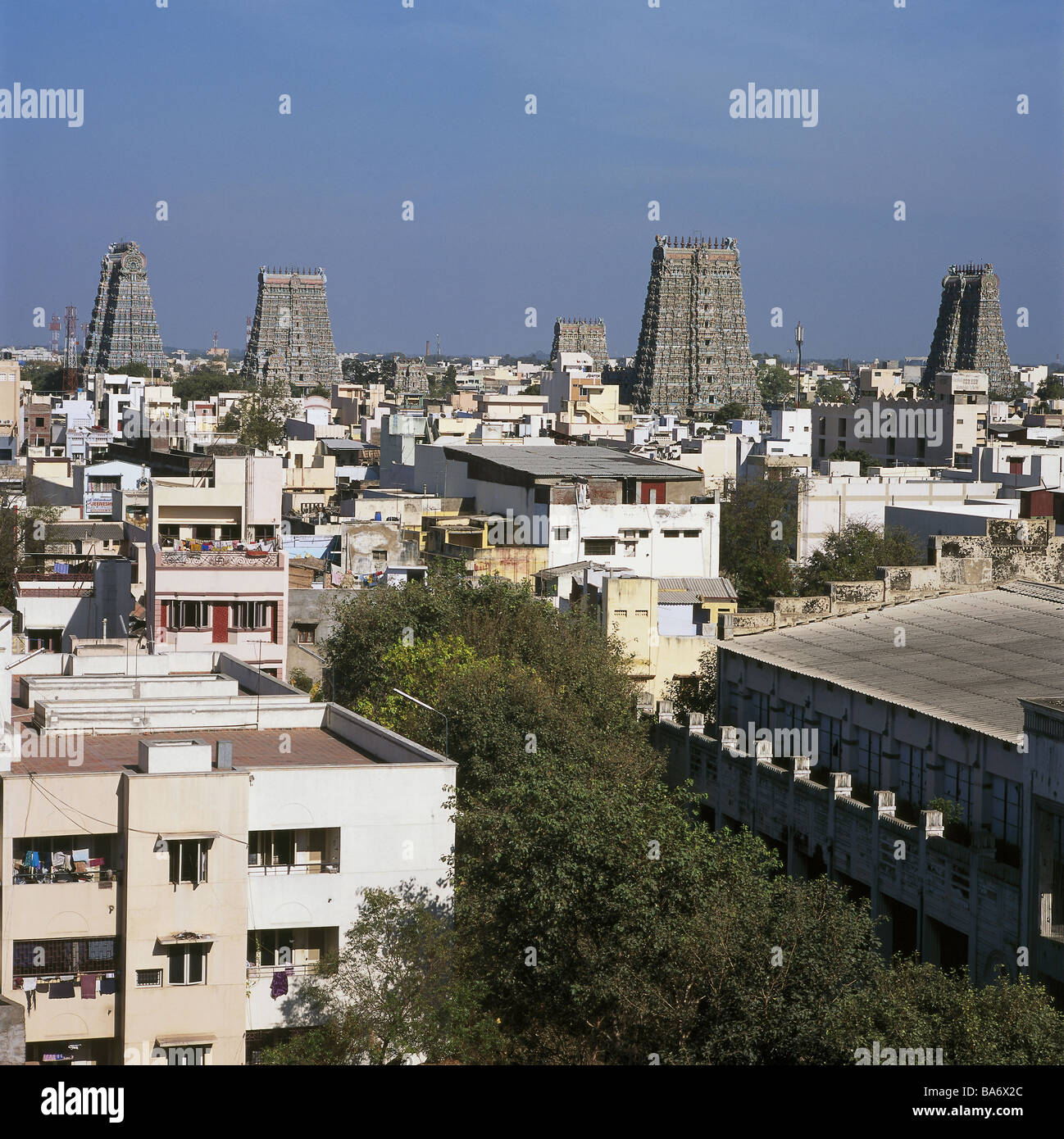 India Tamil Nadu Madurai cityopinion Asia cityscape houses residences