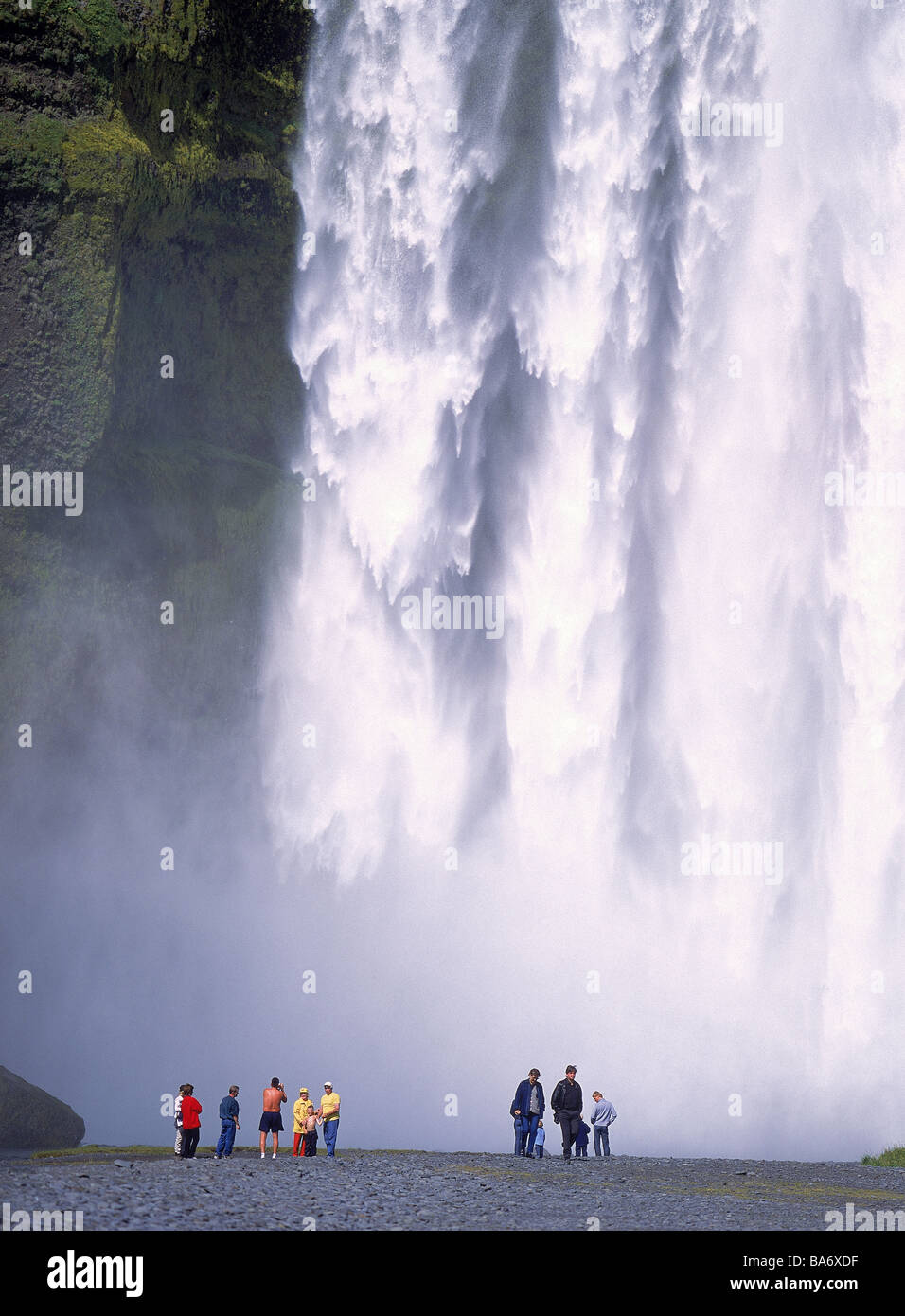 Skogafoss waterfall, South Coast, Iceland Stock Photo