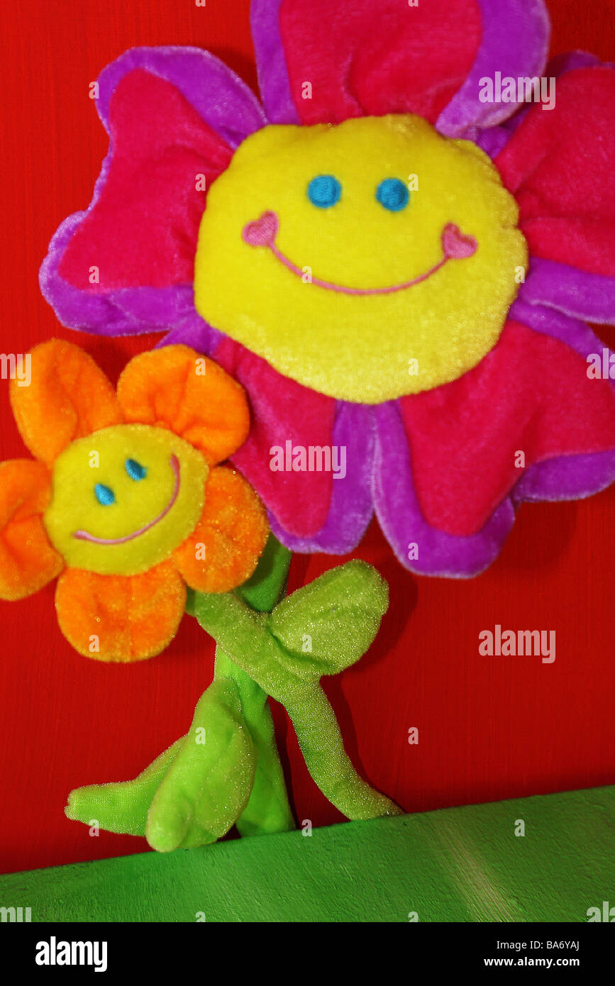 flowers with stuffed animals