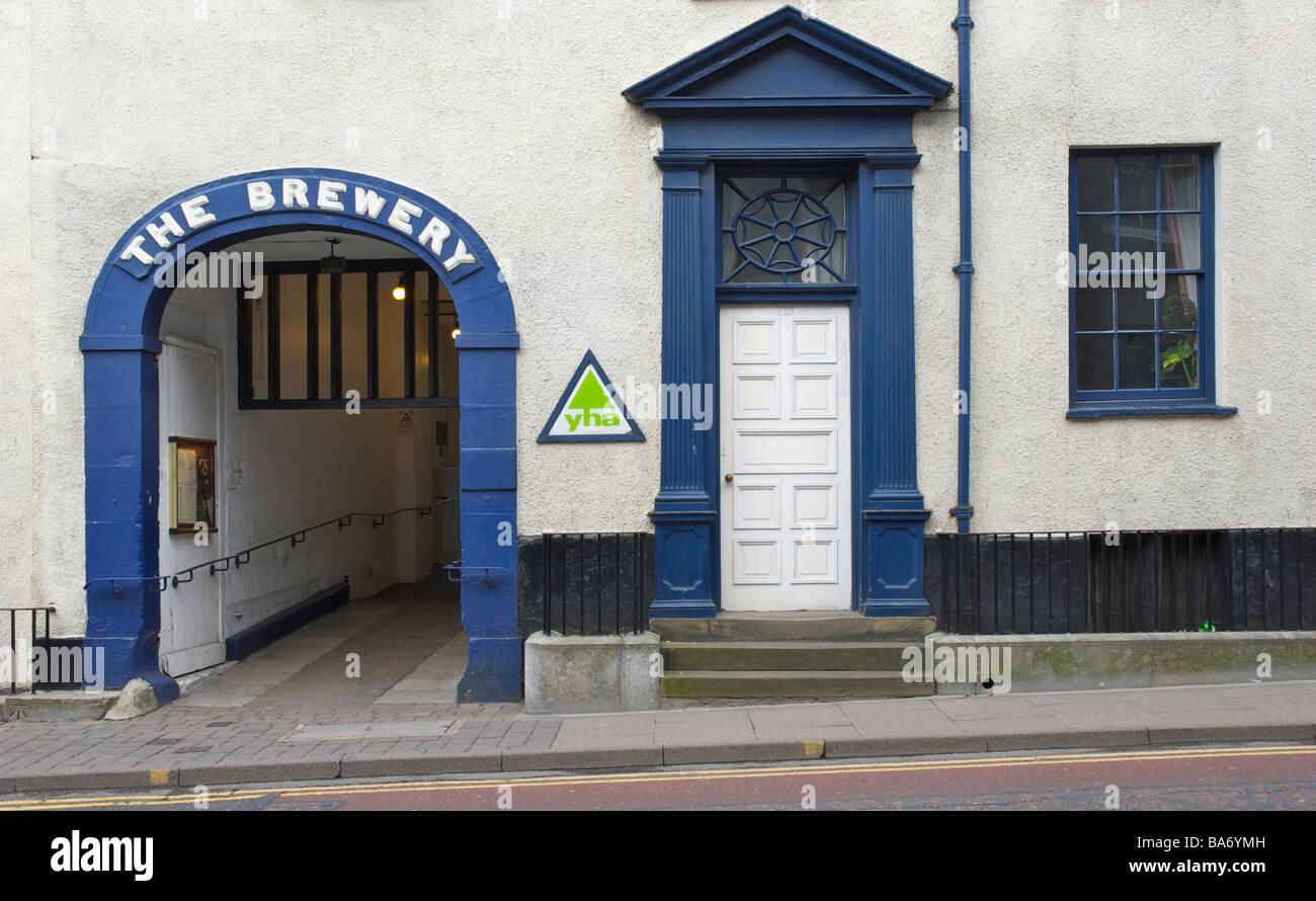 Entrance to the Brewery Arts Centre and Youth Hostel, Highgate, Kendal, Cumbria, England UK Stock Photo