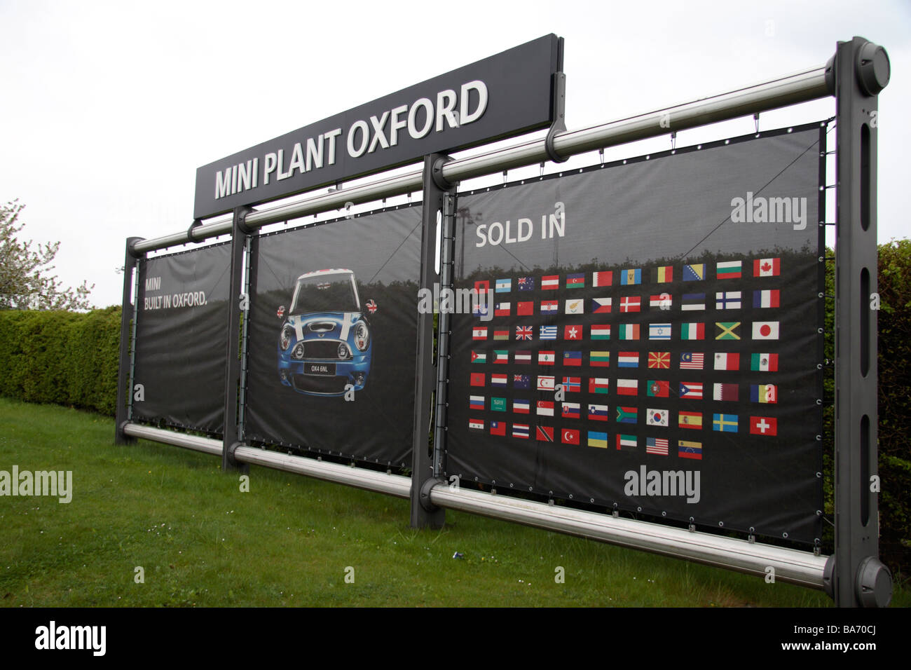 Angled View Of A Sign At The Entrance To The Bmw Group Mini Plant