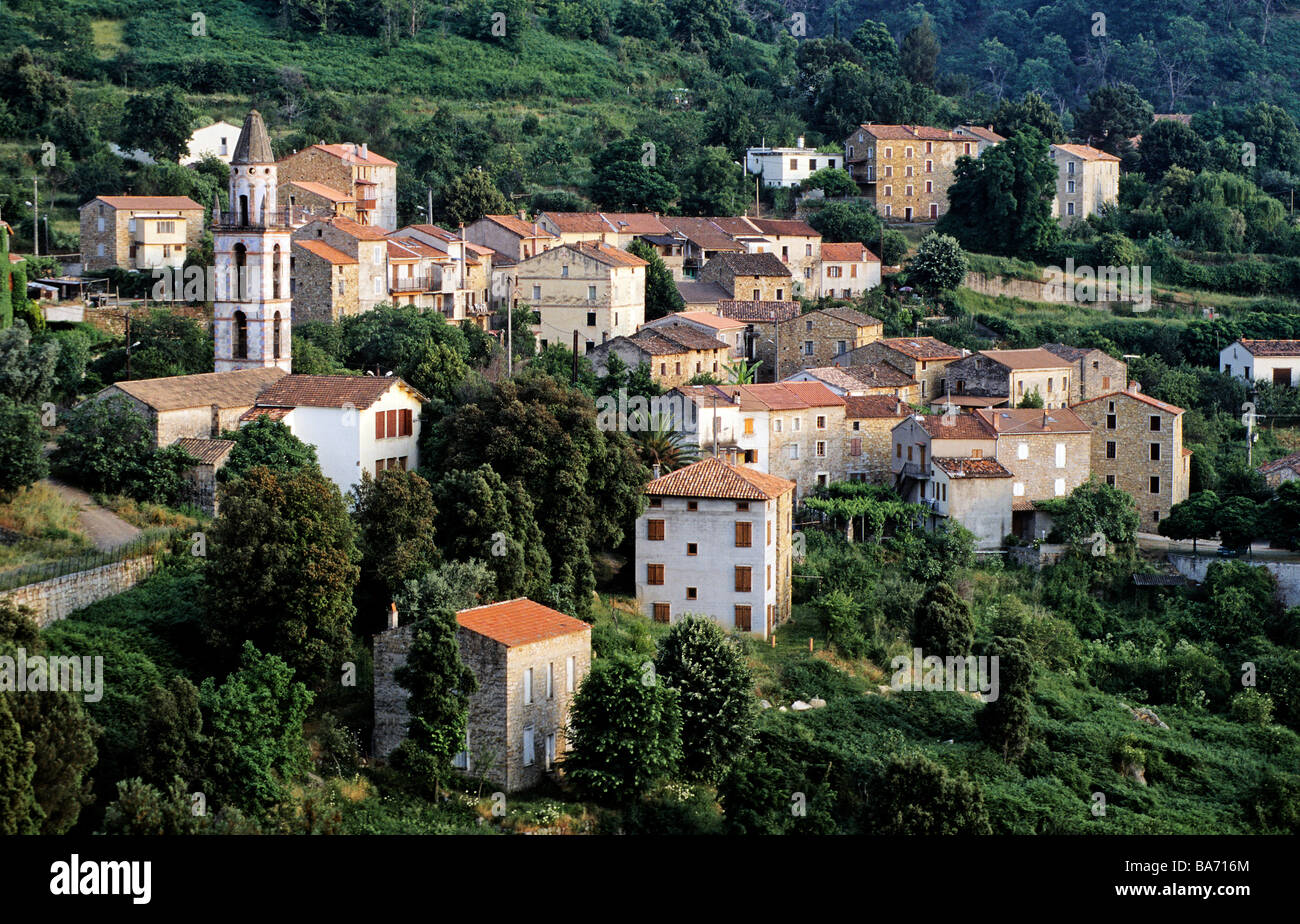 France, Corse du Sud, Peri, the village Stock Photo - Alamy