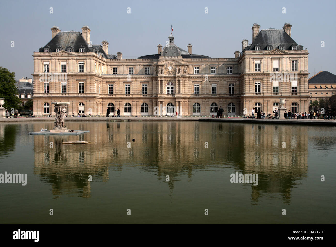 Luxembourg Palace, the seat of the French Senate, 15 rue de Vaugirard Stock Photo