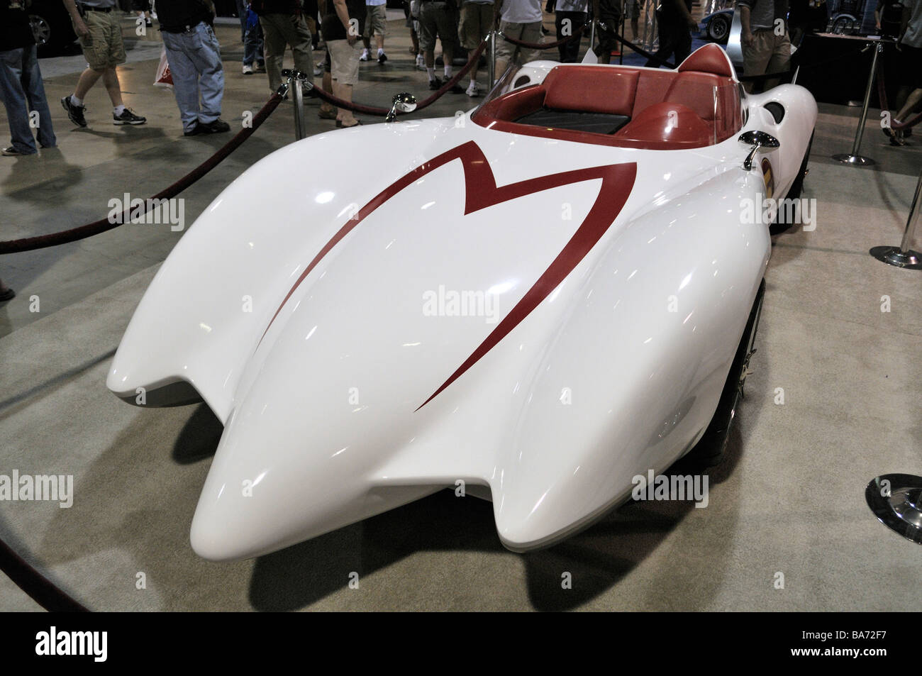 Sleek auto used in movie production for the film Speed Racer Stock Photo