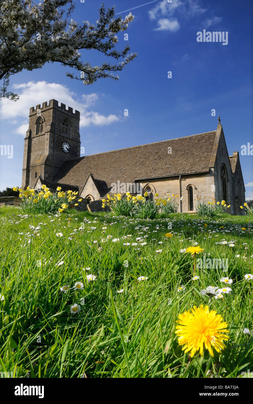 Church of St. Mary Magdalene, Hullavington - Wiltshire Stock Photo