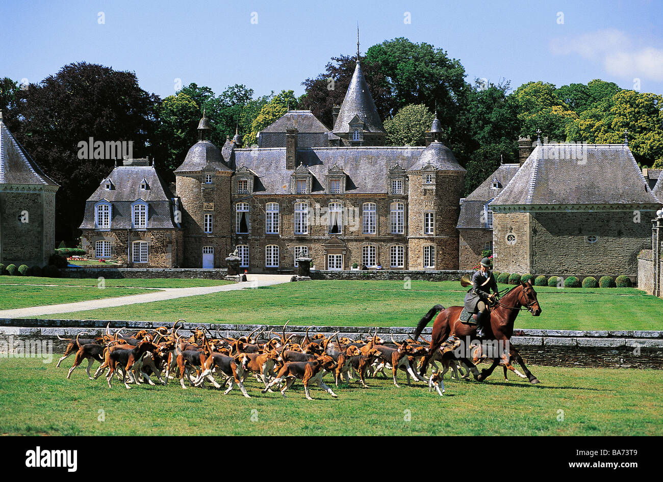 France, Ille et Vilaine, Pleugueneuc, Chateau de La Bourbansais, pack