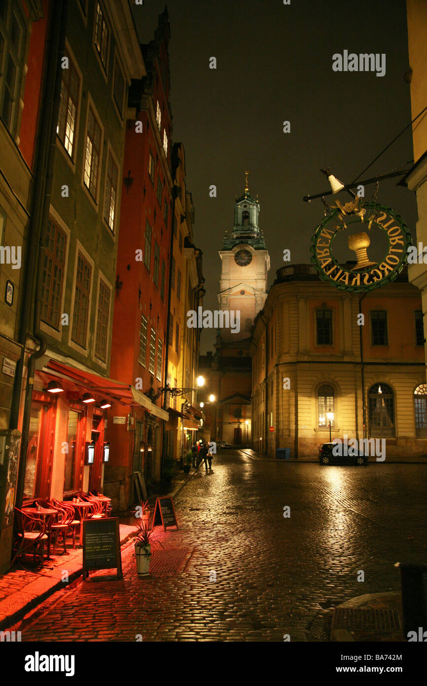 Gamla Stan, the old town of Stockholm, Sweden. Europe. Stock Photo