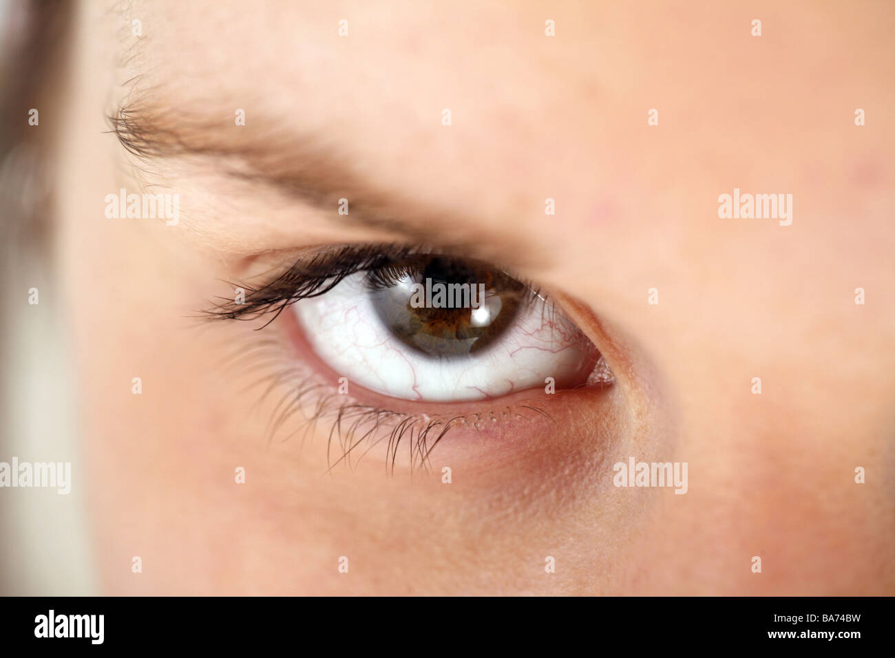 Woman young face detail eye Stock Photo