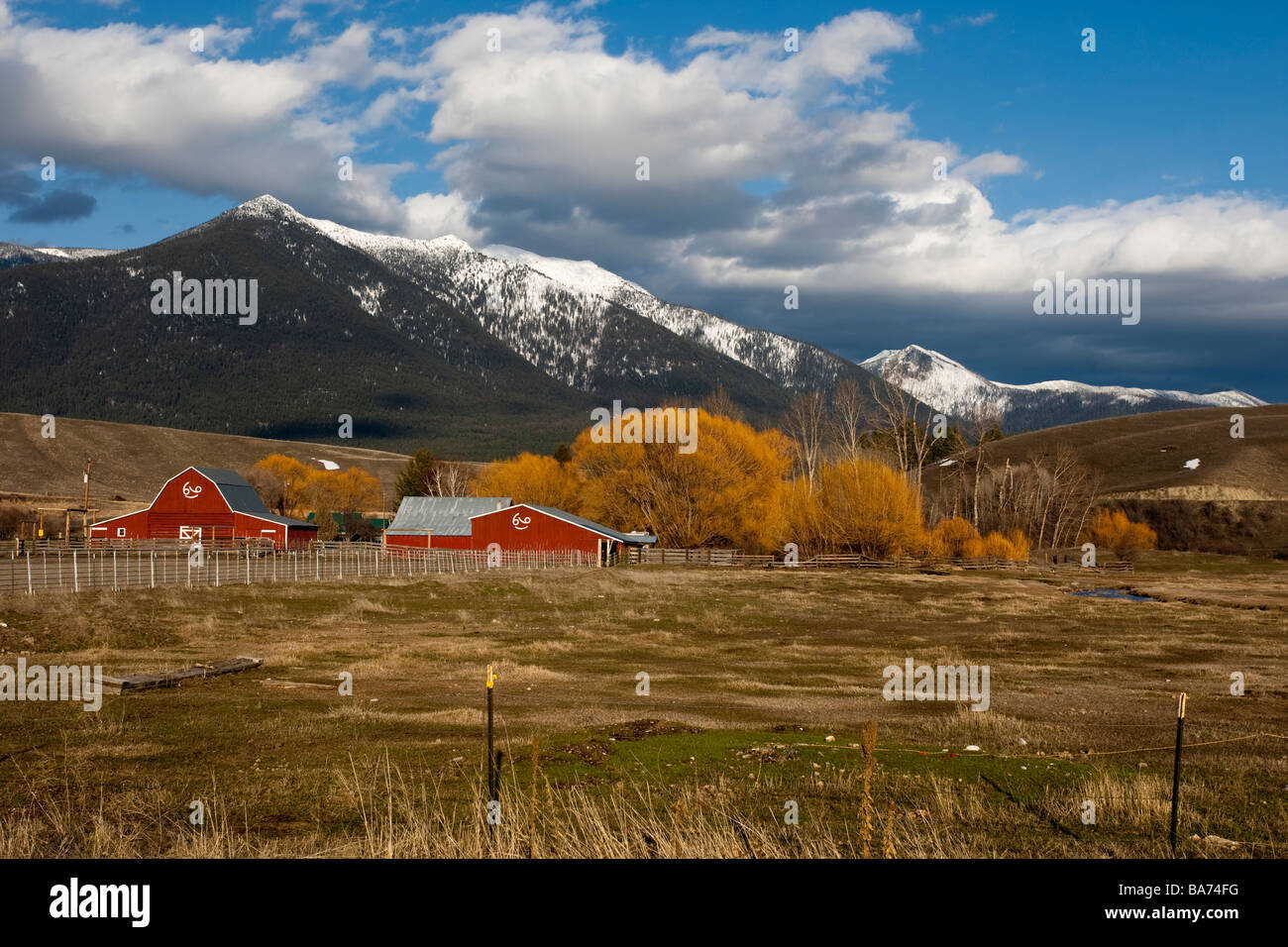 Ranch in a Mountain Setting, Eureka, Montana Stock Photo Alamy