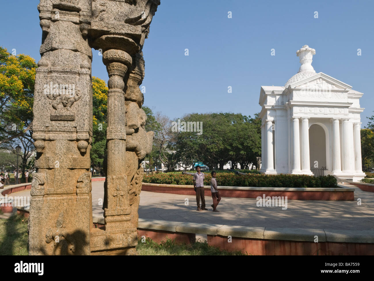 Park Monument Pondicherry Tamil Nadu India Stock Photo Alamy