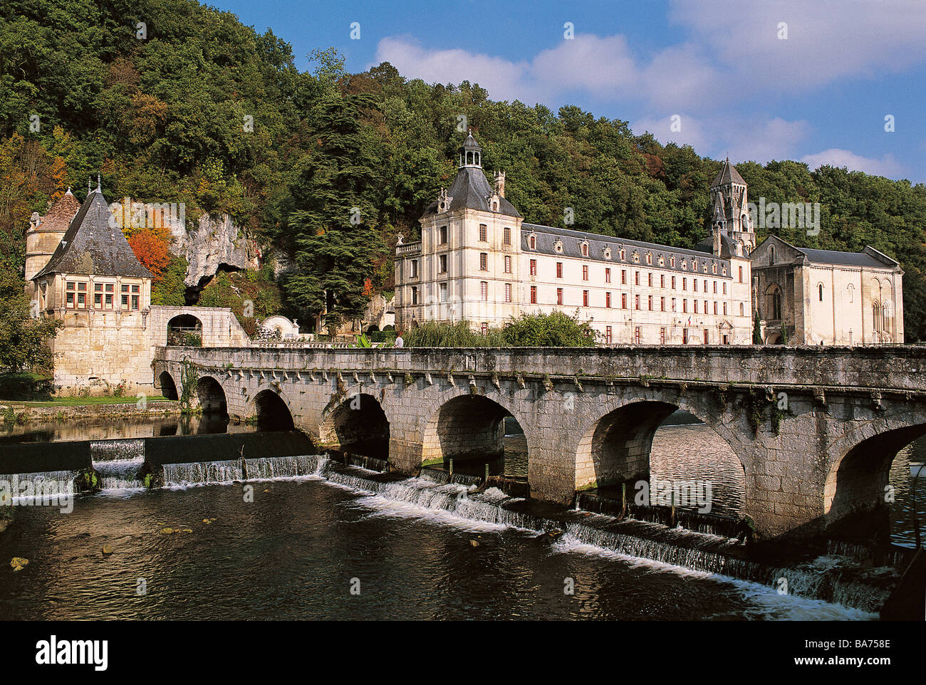 France, Dordogne, Perigord Vert, Parc Naturel Regional Perigord Limousin, Brantome, Dronne River France, Dordogne, Perigord Vert, Parc Naturel Regional Perigord Limousin, Brantome, Dronne River