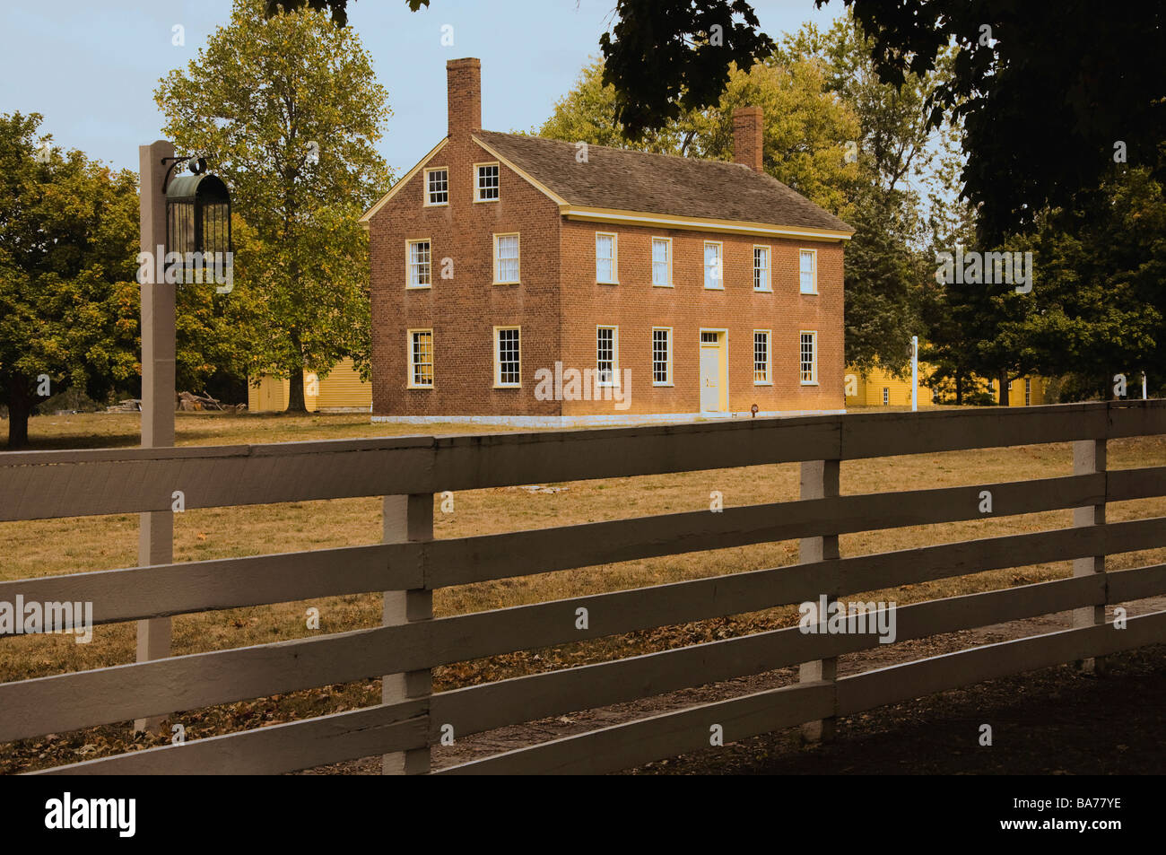 Shaker Village of Pleasant Hill in Shaker Hill, Kentucky Stock Photo