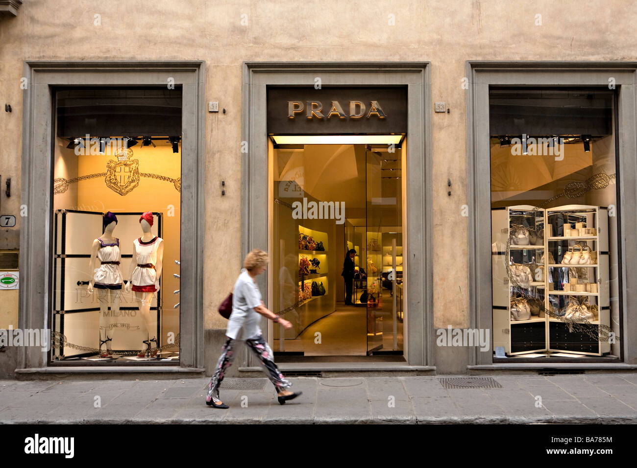 Italy, Florence, Prada's shop, Via de' Tornabuoni, 51-53/R Stock Photo -  Alamy
