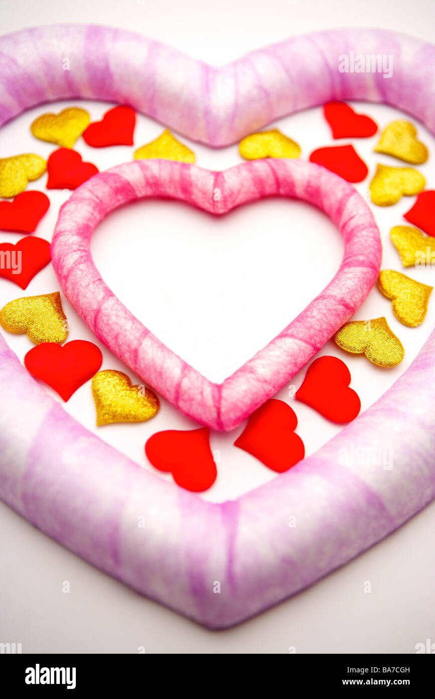 Heart shaped objects Stock Photo Alamy