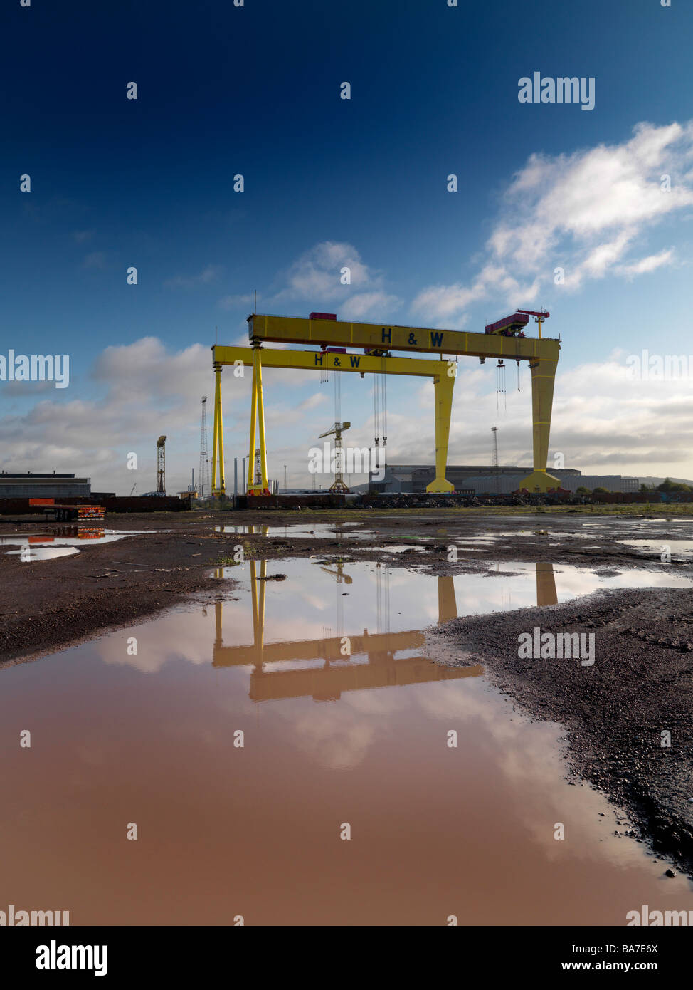 Harland Wolff Shipyard Belfast Northern Ireland Stock Photo
