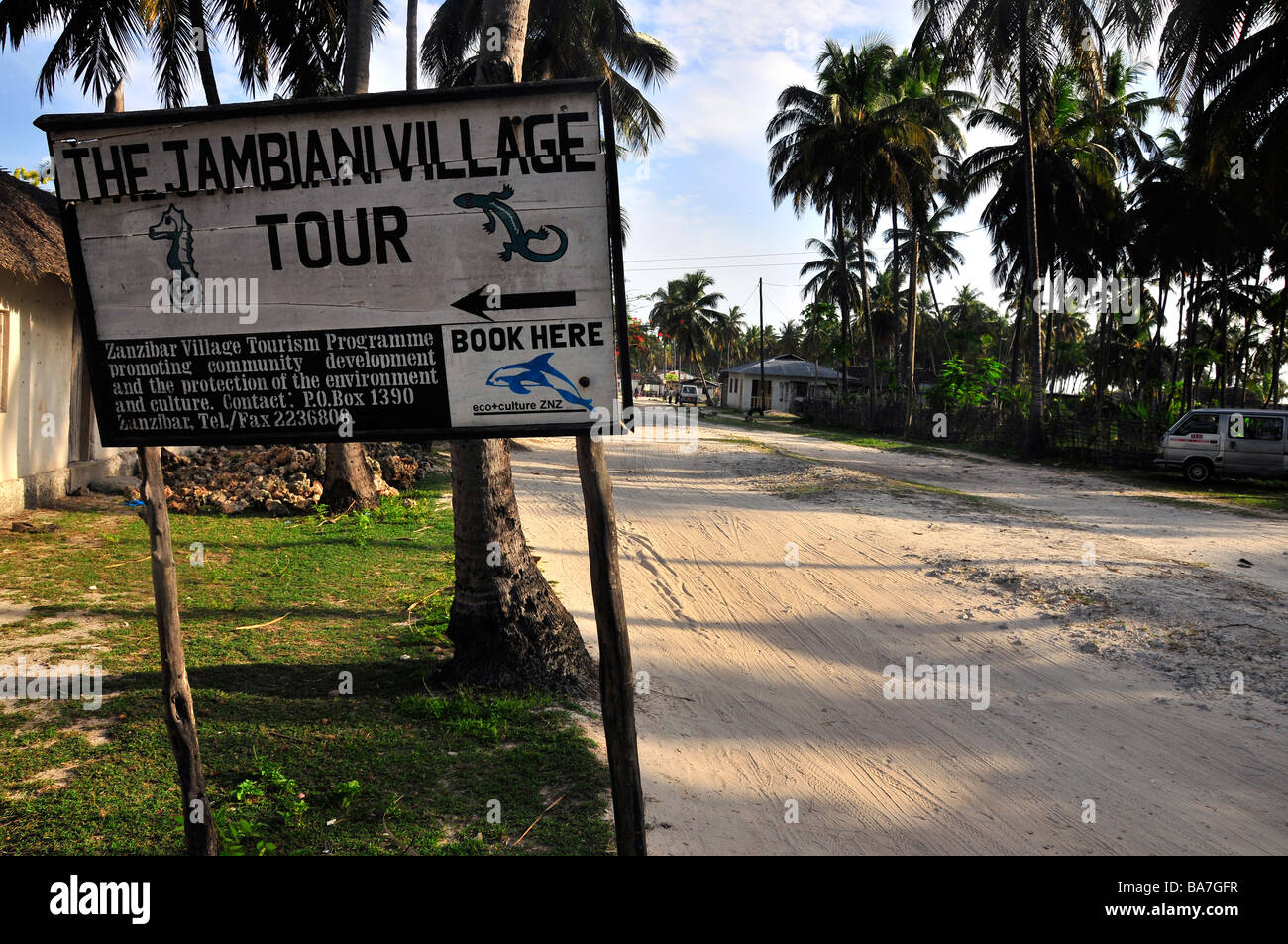 Jambiani Village,Zanzibar,Tanzania,Africa Stock Photo