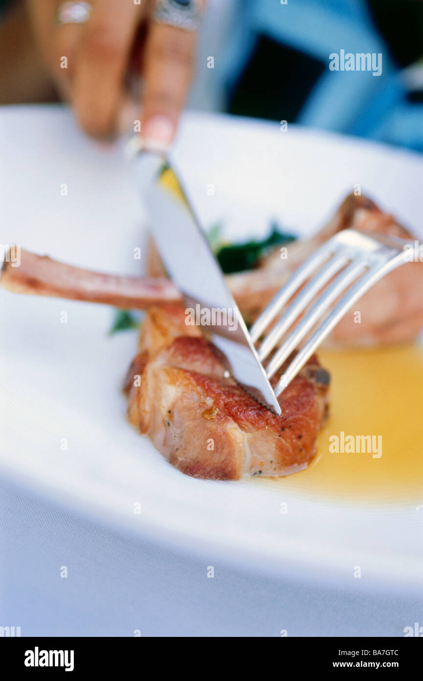 Braised rack of lamb with leeks, spigarello, preserved lemon and rum