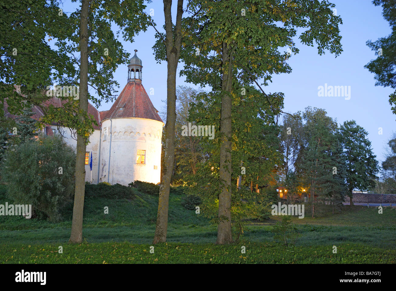 Jaunpils, castle Neuenburg Stock Photo