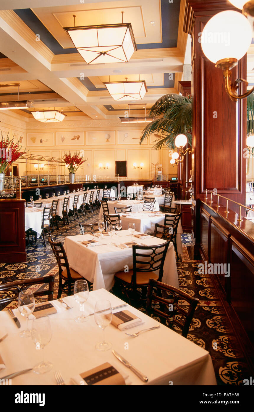 Interior view of Restaurant Bouchon im Hotel Venetian, Las Vegas, Nevada, USA, America Stock Photo