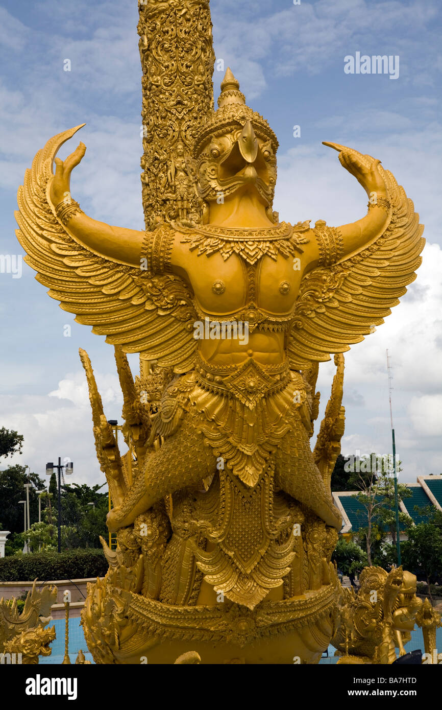 Candle Sculpture of honor to His Majesty the King-Thung Si Muang Park Giant Candle or Merit Sculpture, Ubon Ratchathani Thailand Stock Photo