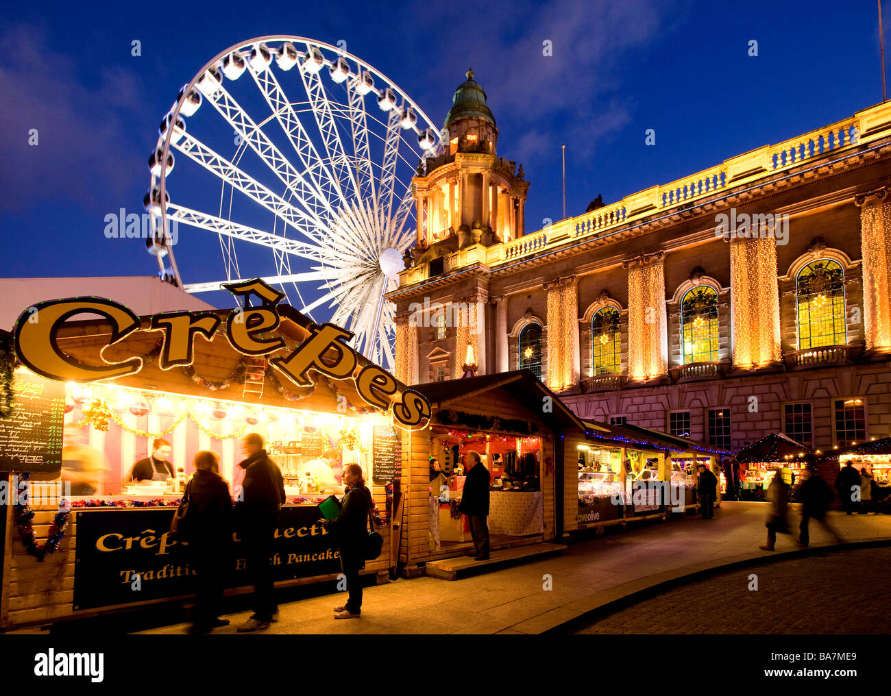 Christmas Market Belfast Northern Ireland Stock Photo Alamy