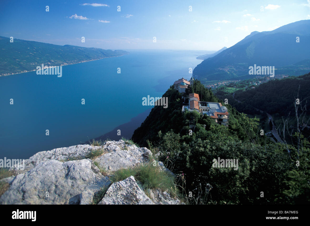 Pilgrimage church Madonna di Monte Castello, Tignale, Lake Garda, Lombardy, Italy Stock Photo