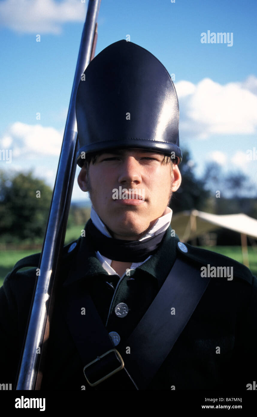 Young man wearing traditional costume, Killerton, Broadclyst, Exeter, Devon, England, United Kingdom Stock Photo