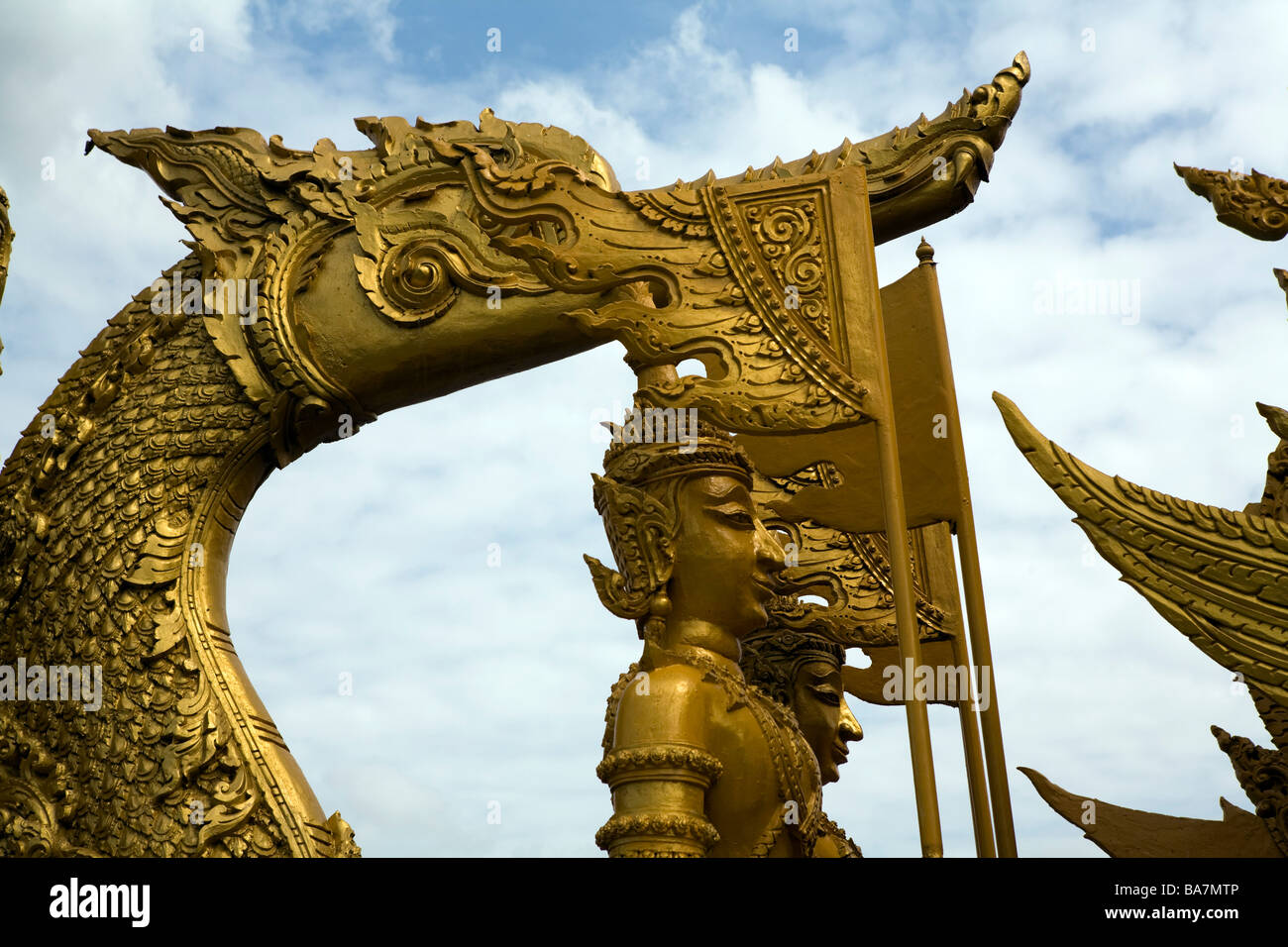 Candle Sculpture of honor to His Majesty the King-Thung Si Muang Park Giant Candle or Merit Sculpture, Ubon Ratchathani Thailand Stock Photo