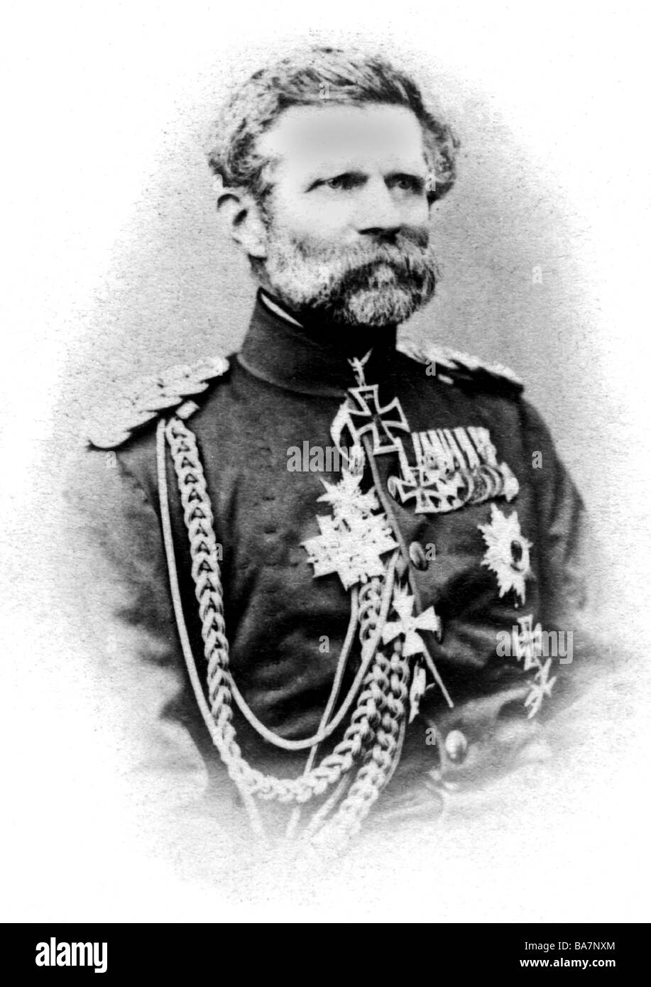 Manteuffel, Edwin Hans Karl von, 24.2.1809 - 17.6.1885, Prussian general, portrait, France, 1870, , Stock Photo