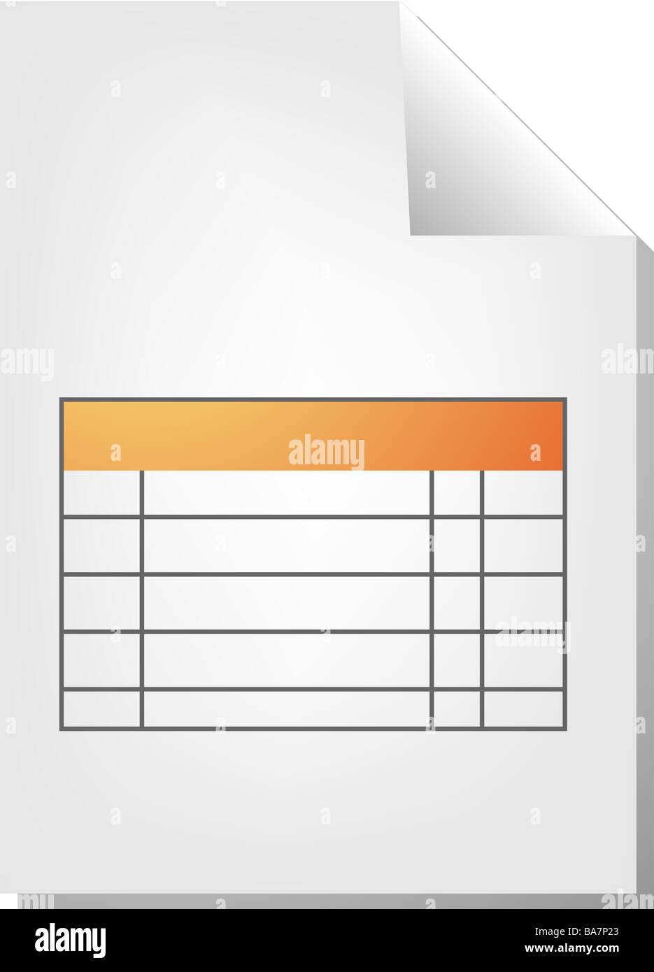 document file type icon illustration clipart Stock Photo - Alamy