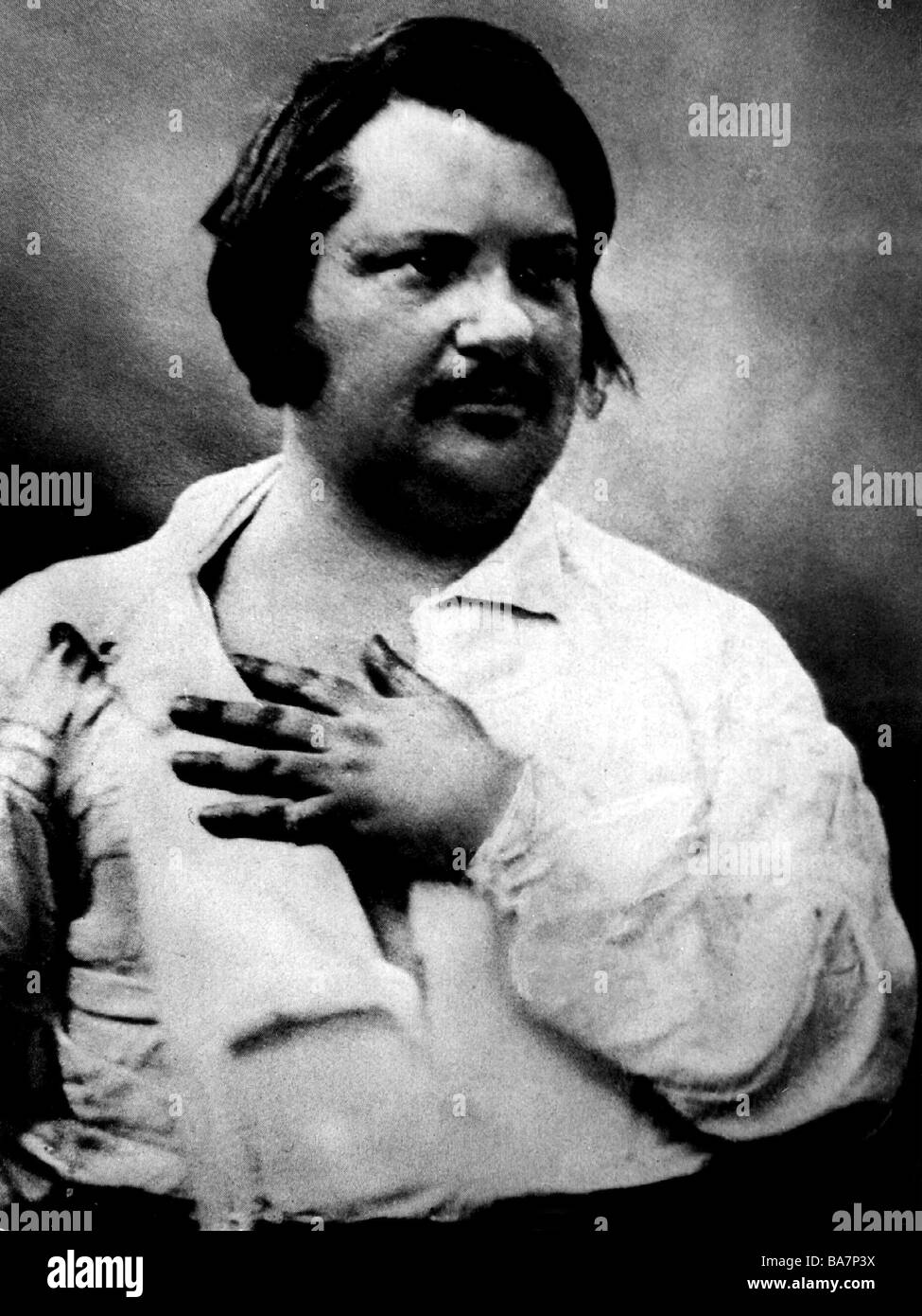 Balzac, Honore de  20.5.1799 - 18.8.1850, french Author / writer, half length, Stock Photo