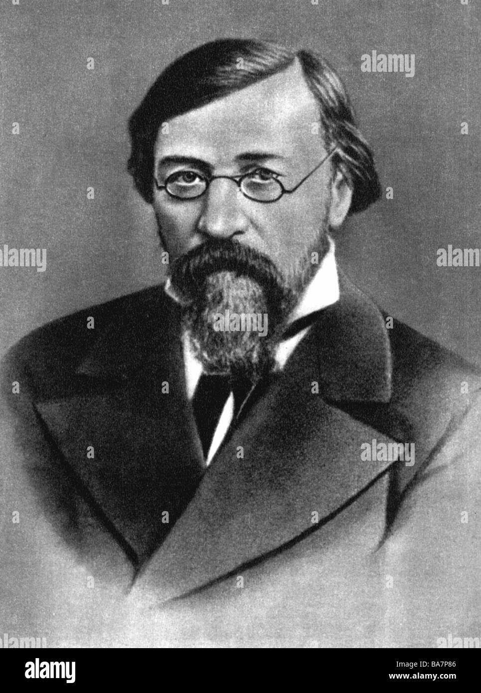 Chernyshevsky, Nikolay Gavrilovich, 24.7.1828 - 29.10.1889, Russian author / writer, portrait, Stock Photo