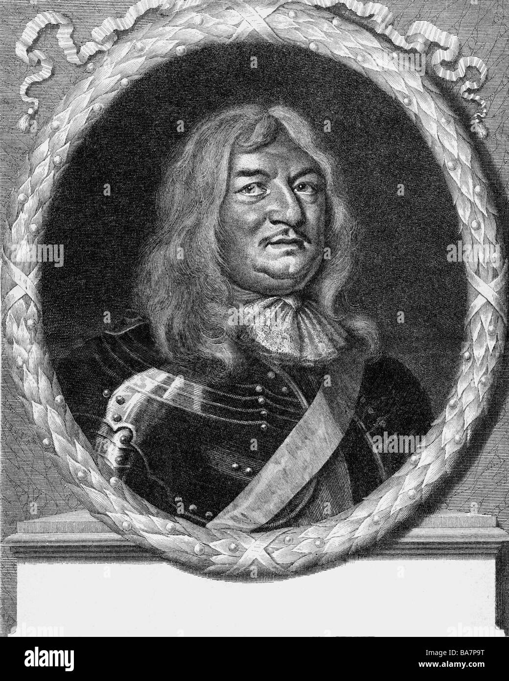 Frederick William, 16.2.1620 - 9.7.1688, the 'Great Elector' of Brandenburg 1.12.1640 - 9.5.1688, portrait, copper engraving by  Phillip Kilian, 17th century, , Artist's Copyright has not to be cleared Stock Photo