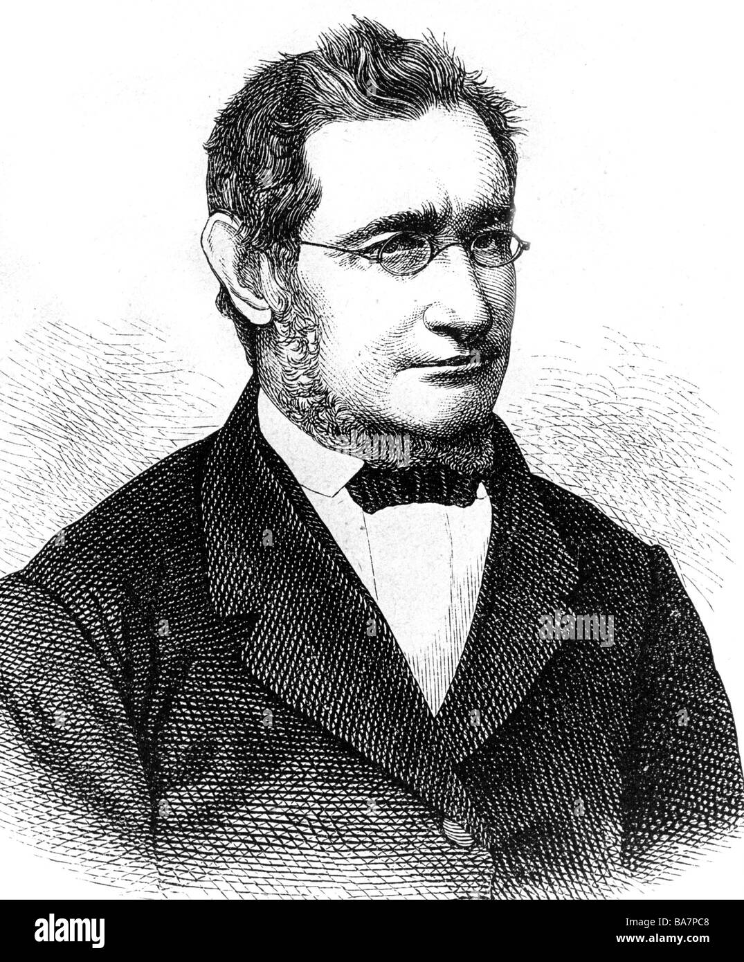 Mayer, Julius Robert von, 25.11 1814 - 20.3.1878, German medic / physician and scientist (physicist), portrait, wood engraving, 19th century, , Stock Photo