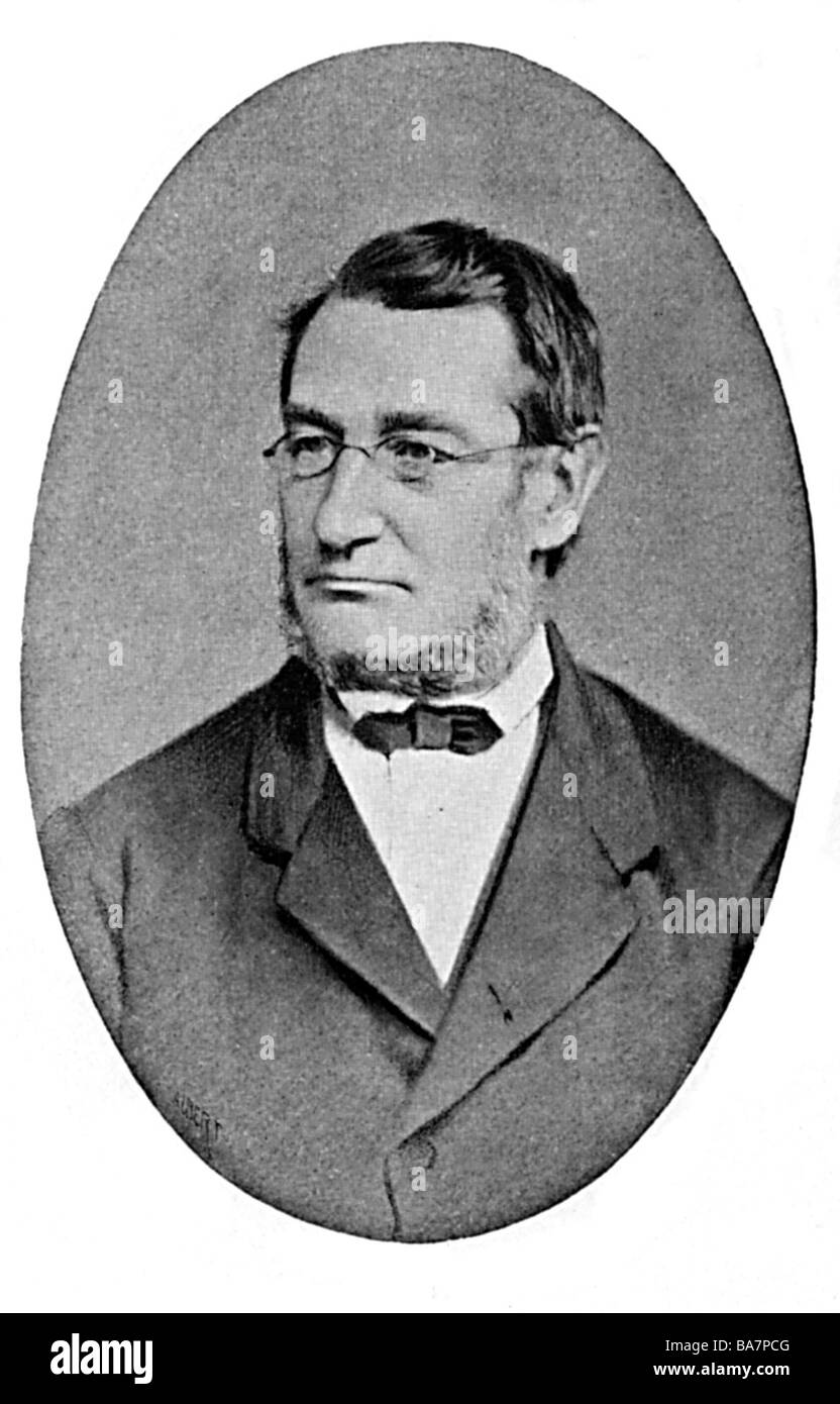 Mayer, Julius Robert von, 25.11 1814 - 20.3.1878, German medic / physician and scientist (physicist), portrait, , Stock Photo