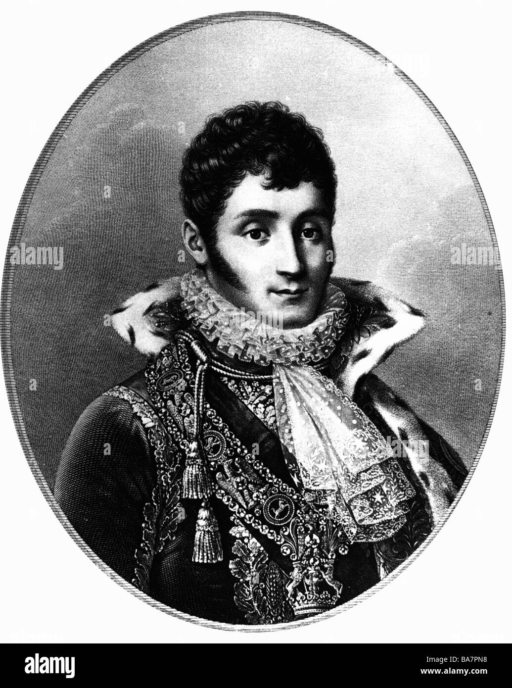 Bonaparte, Jerome, 15.11.1784 - 24.6.1860, King of Westphalia 1807 - 1813, portrait, 19th century, Stock Photo
