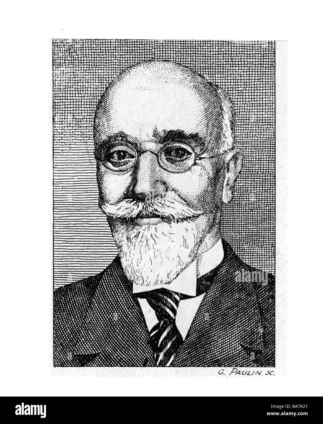 Venizelos, Eleutherios, 23.8.1864 - 18.3.1936, Greek politician, prime minister, portrait, wood engraving, by G. Paulin, Stock Photo